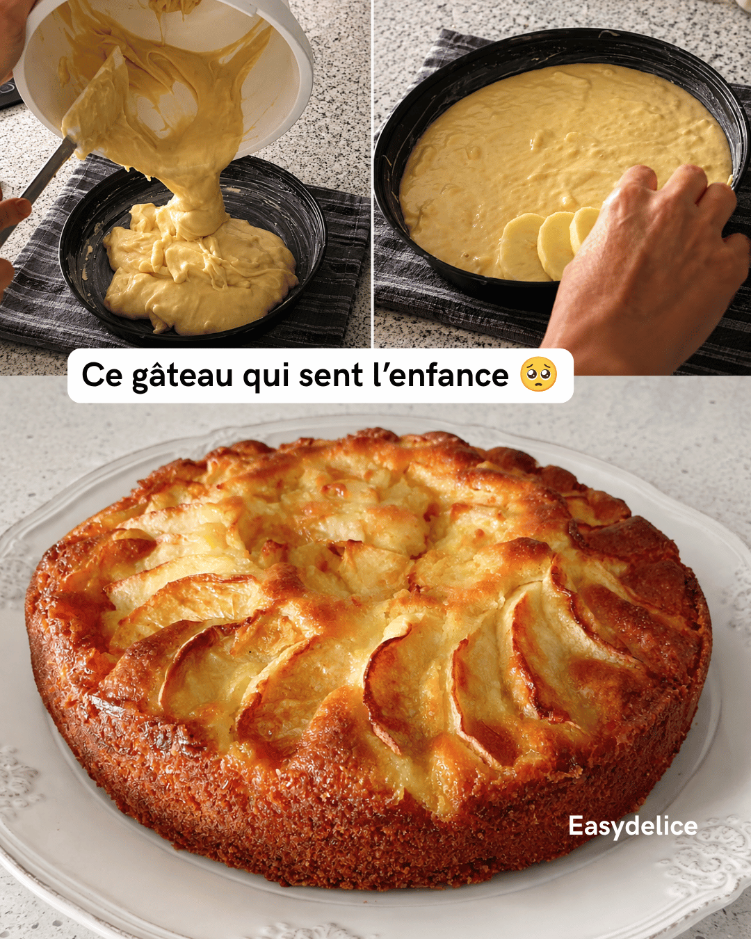 Gâteau Normand aux Pommes et à la Vanille 