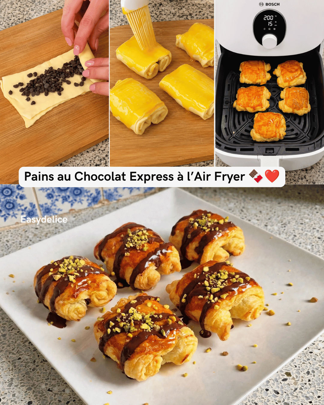 Pains au Chocolat Express à l’Air Fryer