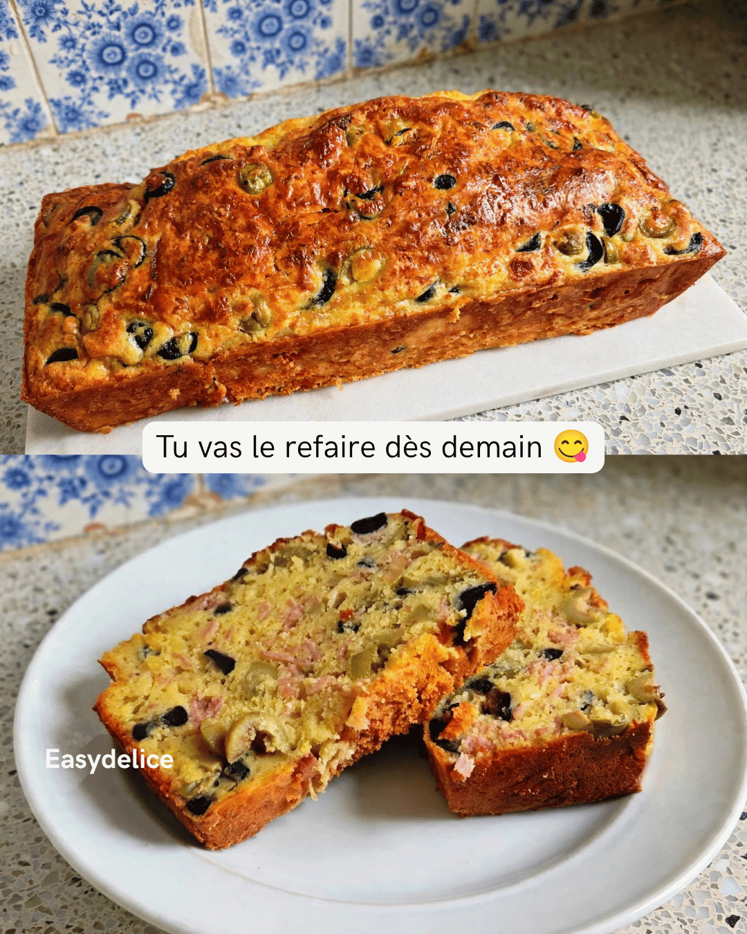 Cake aux Olives & au Jambon 