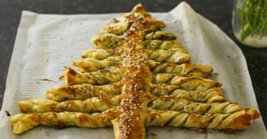 Sapin de Noël en pâte feuilletée